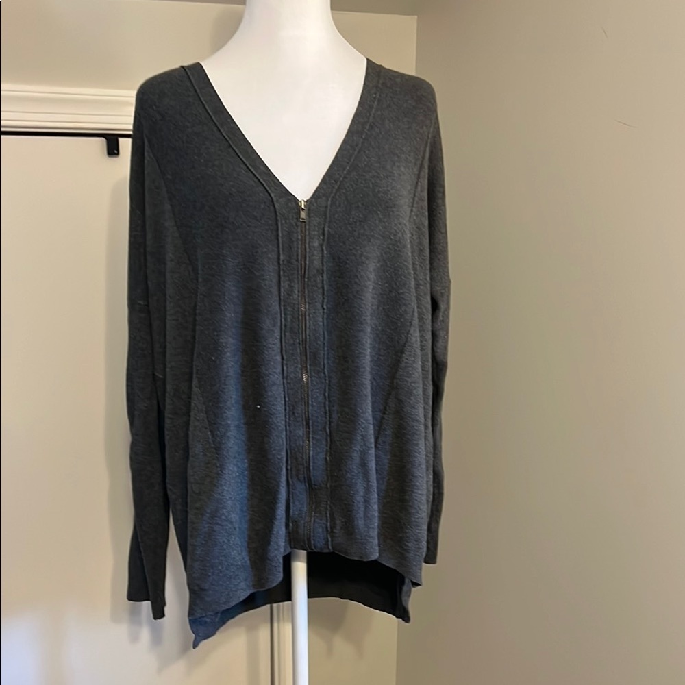 Eileen Fisher Grey V-Neck Women's Sweater‎ L